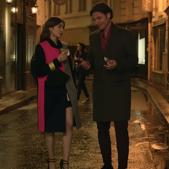 River Island Color Block Longline Coat ASO Emily in Paris - Picture 2 of 8